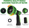 Garden Hose Nozzle, Water Hose Nozzle, Garden Sprayer, Plant Mister, 10 Spray Patterns, Adjustable Pressure, Heavy Duty, Slip Resistant Comfort Grip, On/Off Sprayer Lock