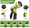 Garden ABS Plastic High Pressure 9 Functions Hose Nozzle Hand Water Sprayer Gun