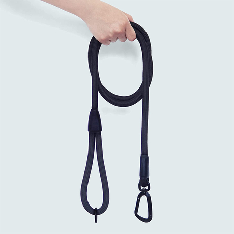 High-fashion Grey Soft Dog Leash 6ft Slip Nylon Dog Leashes for Big Dog