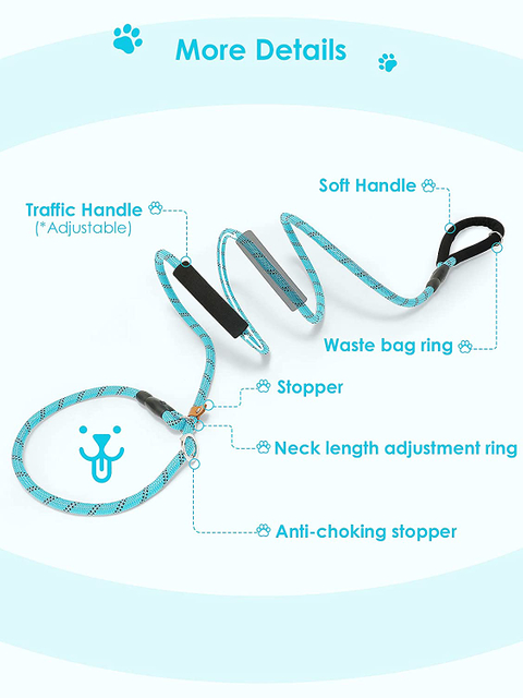 Double Multiple 2 Way Nylon Dog Pet Walking Leash Dog Leashes Slip Rope Lead