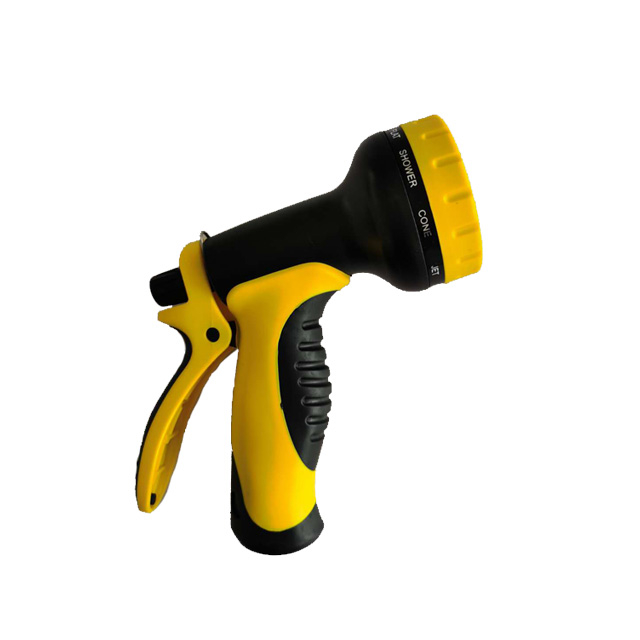 Hose Nozzle Garden, Metal Spray Nozzle High Pressure, 10 Patterns Thumb Control for Watering, Washing