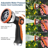  Adjustable 10 Patterns Thumb Control Hose Nozzle Best for Outdoor Watering, Gardening And Cleaning