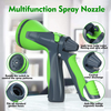 Garden Hose Nozzle 10 Pattern Spray Gun for Flexible Expanding Hose High Pressure Hand Sprayer Plastic Watering Nozzle for Wash